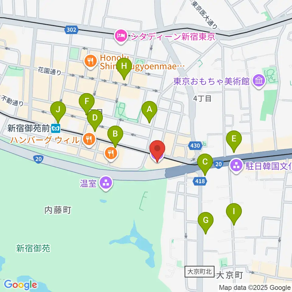 四谷区民ホール周辺のコンビニエンスストア一覧地図
